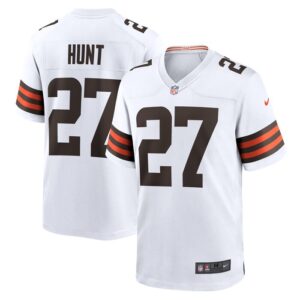 Kareem Hunt Cleveland Browns Nike Game Player Jersey - White- 49Native