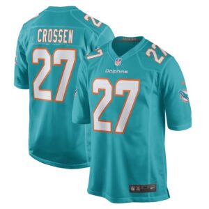 Keion Crossen Miami Dolphins Nike Game Player Jersey - Aqua- 49Native