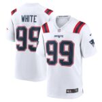 Keion White New England Patriots Nike  Game Jersey -  White- 49Native