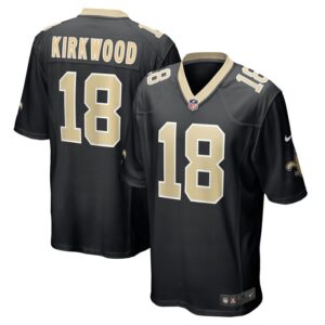 Keith Kirkwood New Orleans Saints Nike Team Game Jersey -  Black- 49Native