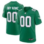 Philadelphia Eagles Nike Alternate Custom Game Jersey - Kelly Green- 49Native