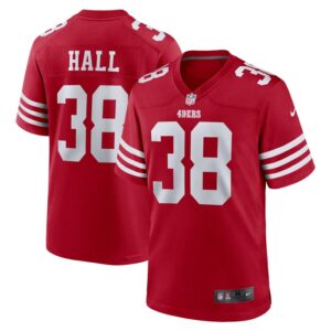 Kemon Hall San Francisco 49ers Nike Team Game Jersey -  Scarlet- 49Native