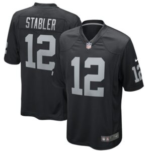 Ken Stabler Las Vegas Raiders Nike Game Retired Player Jersey - Black- 49Native