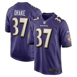 Kenyan Drake Baltimore Ravens Nike  Game Jersey -  Purple- 49Native
