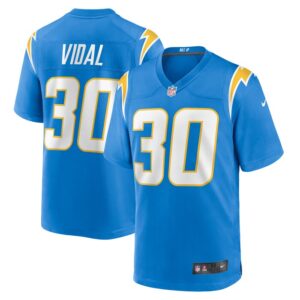 Kimani Vidal Los Angeles Chargers Nike Team Game Jersey -  Powder Blue- 49Native