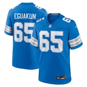 Kingsley Eguakun Detroit Lions Nike Game Jersey -  Blue- 49Native