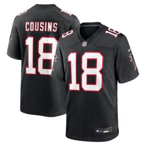 Kirk Cousins Atlanta Falcons Nike Alternate Game Player Jersey - Black- 49Native