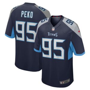 Kyle Peko Tennessee Titans Nike Team Game Jersey -  Navy- 49Native