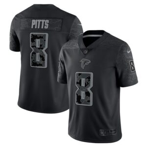 Kyle Pitts Atlanta Falcons Nike RFLCTV Limited Jersey - Black- 49Native