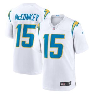 Ladd McConkey Los Angeles Chargers Nike Game Jersey -  White- 49Native