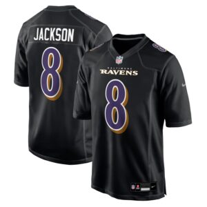 Lamar Jackson Baltimore Ravens Nike Fashion Game Jersey - Black- 49Native