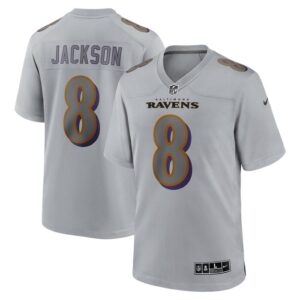 Lamar Jackson Baltimore Ravens Nike Atmosphere Fashion Game Jersey - Gray- 49Native