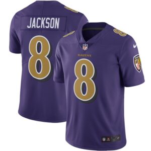 Lamar Jackson Baltimore Ravens Nike Color Rush Vapor Limited Jersey - Purple- 49Native