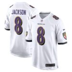 Lamar Jackson Baltimore Ravens Nike Game Jersey - White- 49Native