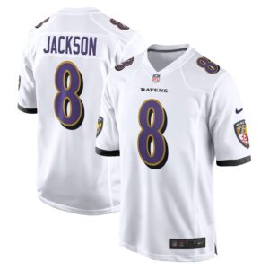 Lamar Jackson Baltimore Ravens Nike Game Jersey - White- 49Native