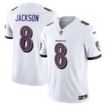 Lamar Jackson Baltimore Ravens Nike Vapor F.U.S.E. Limited Jersey - White- 49Native