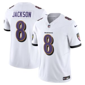 Lamar Jackson Baltimore Ravens Nike Vapor F.U.S.E. Limited Jersey - White- 49Native