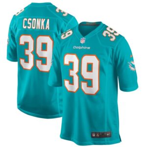 Larry Csonka Miami Dolphins Nike Game Retired Player Jersey - Aqua- 49Native