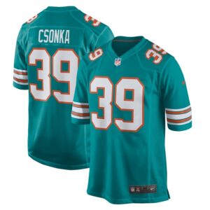 Larry Csonka Miami Dolphins Nike Retired Player Jersey - Aqua- 49Native