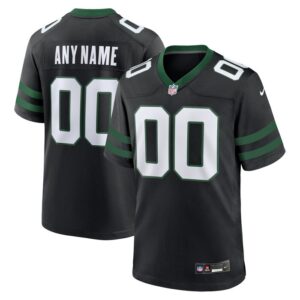 New York Jets Nike Alternate Custom Game Jersey - Legacy Black- 49Native
