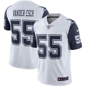 Leighton Vander Esch Nike Dallas Cowboys Color Rush Vapor Limited Jersey - White- 49Native