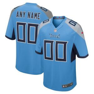 Tennessee Titans Nike Alternate Custom Game Jersey - Light Blue- 49Native
