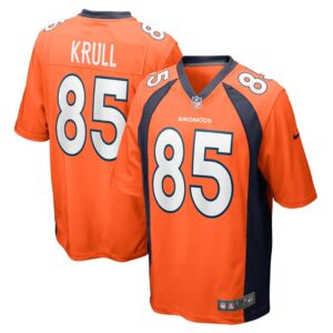 Lucas Krull Denver Broncos Nike Team Game Jersey -  Orange- 49Native