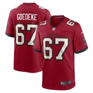 Luke Goedeke Tampa Bay Buccaneers Nike Game Player Jersey - Red- 49Native