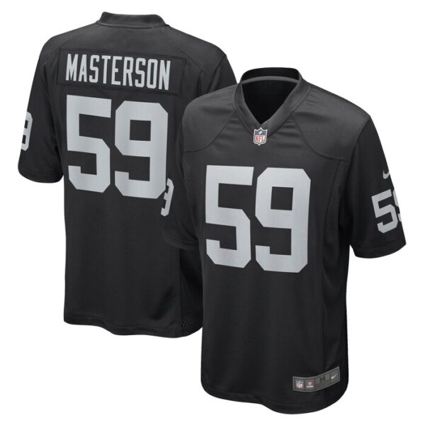 Luke Masterson Las Vegas Raiders Nike Game Player Jersey - Black- 49Native