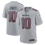 Mac Jones New England Patriots Nike Atmosphere Fashion Game Jersey - Gray- 49Native