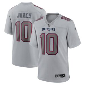 Mac Jones New England Patriots Nike Atmosphere Fashion Game Jersey - Gray- 49Native