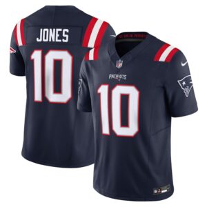 Mac Jones New England Patriots Nike Vapor F.U.S.E. Limited Jersey - Navy- 49Native