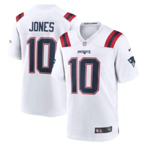 Mac Jones New England Patriots Nike Player Game Jersey - White- 49Native
