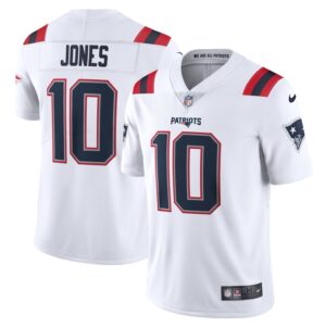 Mac Jones New England Patriots Nike Vapor Limited Jersey - White- 49Native