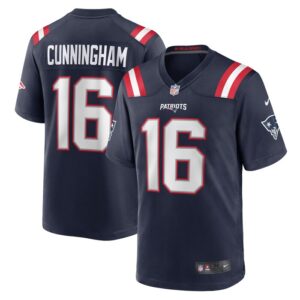 Malik Cunningham New England Patriots Nike Team Game Jersey -  Navy- 49Native
