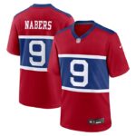 Malik Nabers New York Giants Nike Alternate Player Game Jersey - Century Red- 49Native