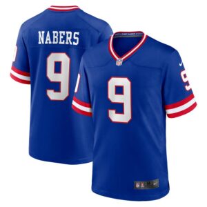 Malik Nabers New York Giants Nike 2nd Alternate 2024 NFL Draft Game Jersey - Royal- 49Native