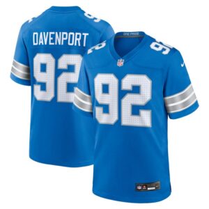 Marcus Davenport Detroit Lions Nike Team Game Jersey -  Blue- 49Native