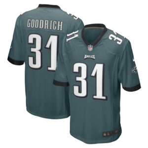 Mario Goodrich Philadelphia Eagles Nike Game Player Jersey - Midnight Green- 49Native