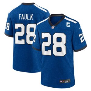 Marshall Faulk Indianapolis Colts Nike Indiana Nights Alternate Game Jersey - Royal- 49Native