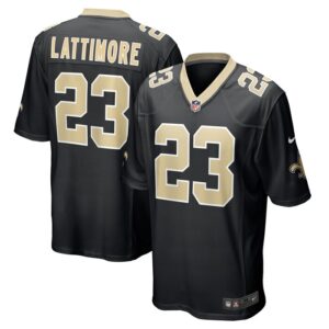 Marshon Lattimore New Orleans Saints Nike Team Game Jersey -  Black- 49Native