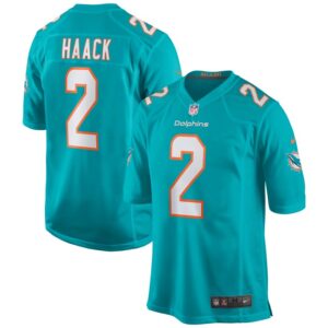 Matt Haack Miami Dolphins Nike Game Jersey - Aqua- 49Native