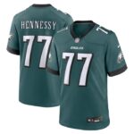 Matt Hennessy Philadelphia Eagles Nike  Game Jersey - Midnight Green- 49Native