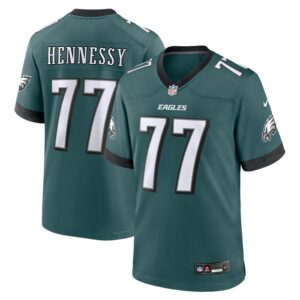 Matt Hennessy Philadelphia Eagles Nike  Game Jersey - Midnight Green- 49Native