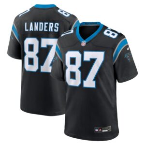 Matt Landers Carolina Panthers Nike Game Jersey - Black- 49Native