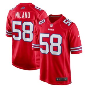 Matt Milano Buffalo Bills Nike Alternate Game Jersey - Red- 49Native