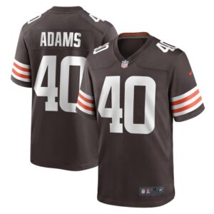 Matthew Adams Cleveland Browns Nike Game Player Jersey - Brown- 49Native