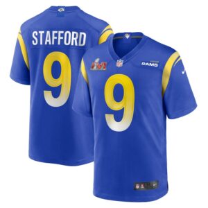 Matthew Stafford Los Angeles Rams Nike Super Bowl LVI Bound Game Patch Jersey - Royal- 49Native