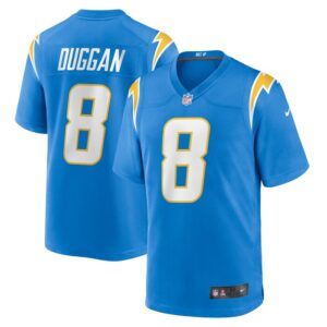 Max Duggan Los Angeles Chargers Nike Team Game Jersey - Powder Blue- 49Native