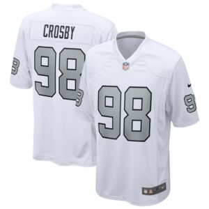 Maxx Crosby Las Vegas Raiders Nike Alternate Game Jersey - White- 49Native